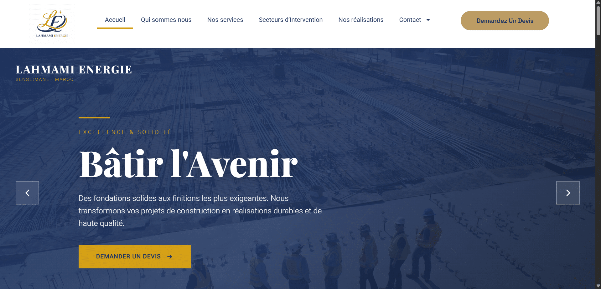 Lahmami Energie site BTP